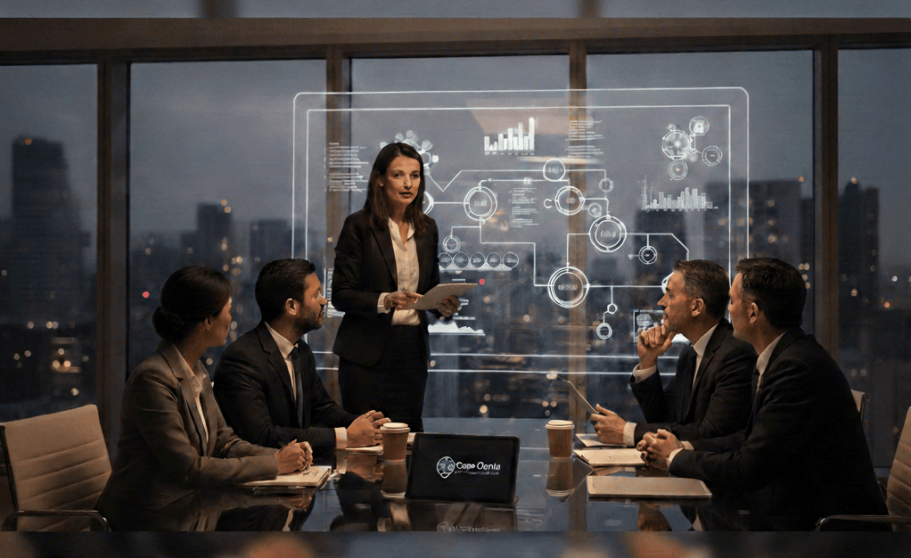 Executive team in a strategy session