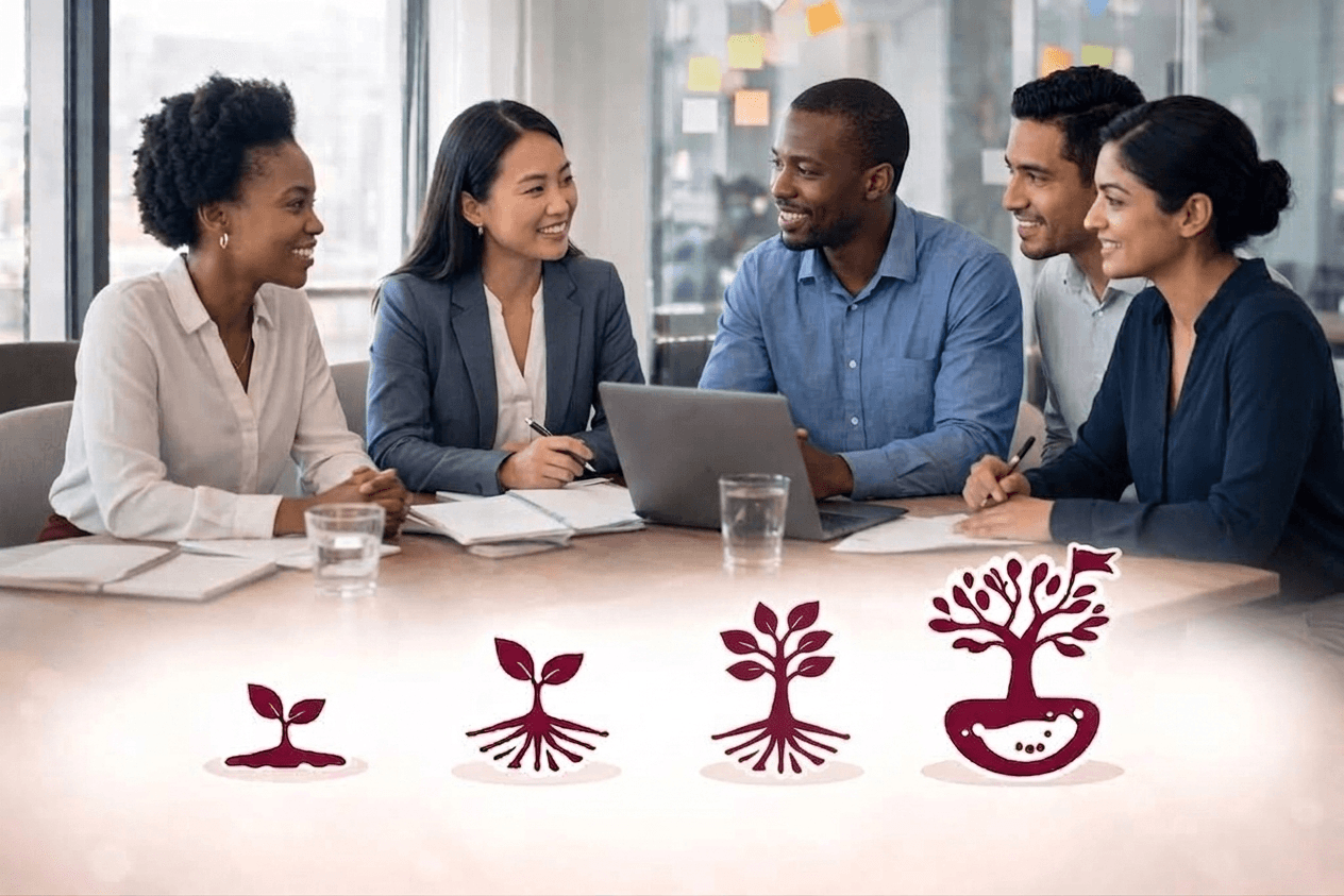 Professionals in a coaching session