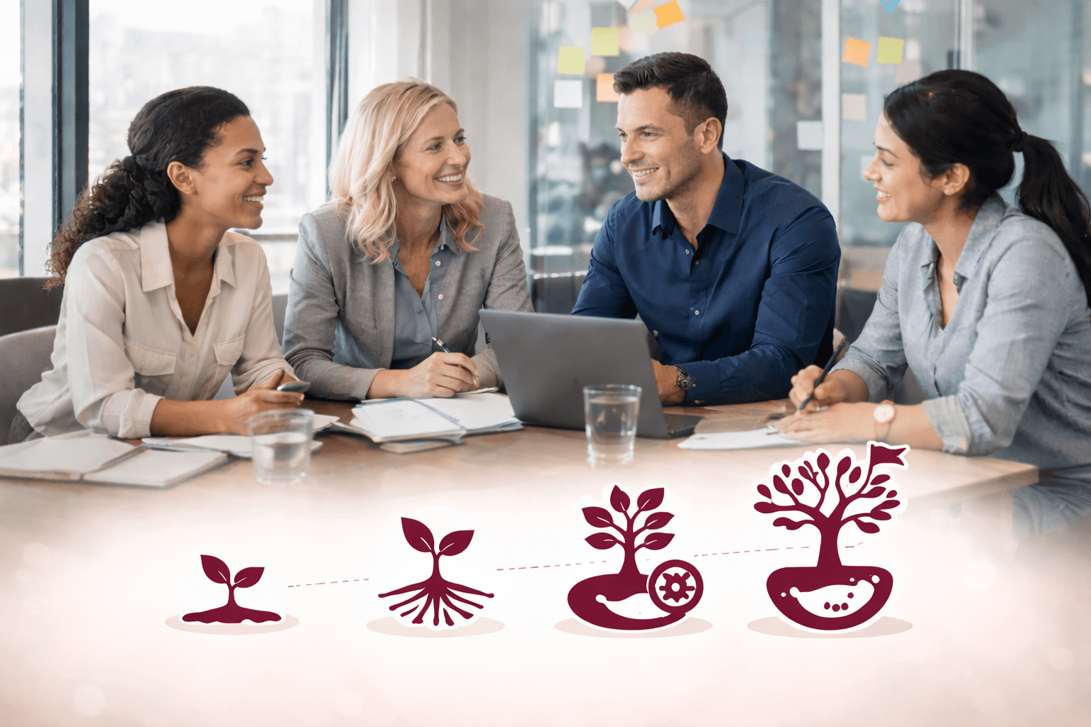 Professionals in a coaching session